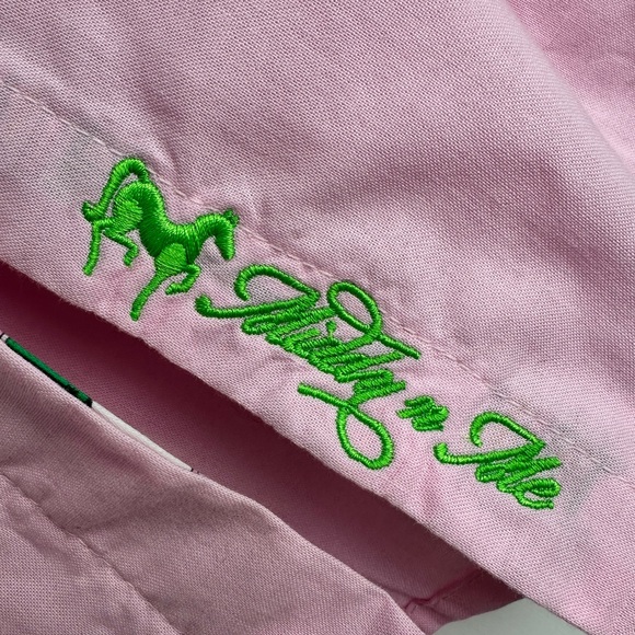 MIDDY N’ME Ella Perfect Pink Equestrian Button-Up Cuffs Collar Shirt Sz 16 - Picture 3 of 11